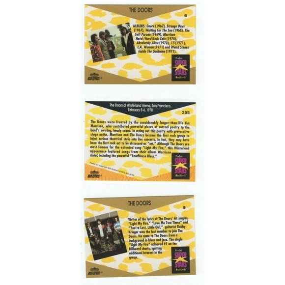 The Doors Legends Pro Set Super Stars Musicards Rock Express Trading Cards - Picture 9 of 10